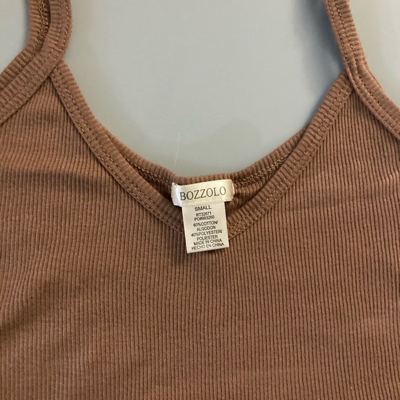Brown crop tank top - Picture 3 of 4